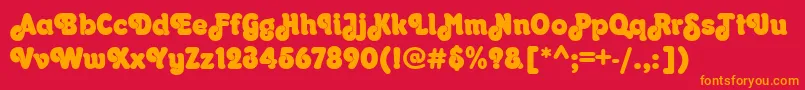 OrkneyRegular Font – Orange Fonts on Red Background