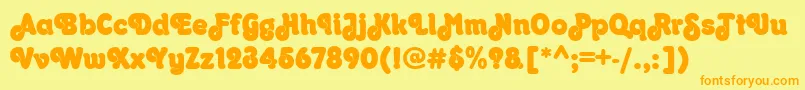 OrkneyRegular Font – Orange Fonts on Yellow Background