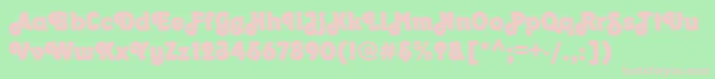 OrkneyRegular-fontti – vaaleanpunaiset fontit vihreällä taustalla
