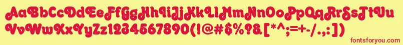OrkneyRegular Font – Red Fonts on Yellow Background