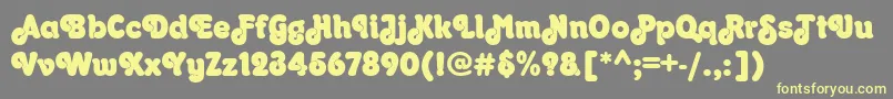 OrkneyRegular Font – Yellow Fonts on Gray Background