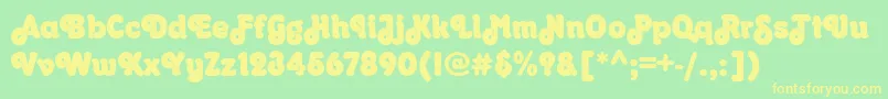 OrkneyRegular Font – Yellow Fonts on Green Background