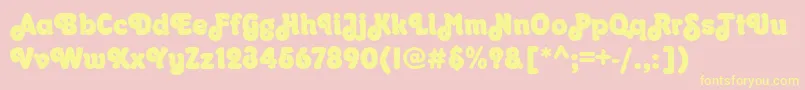 OrkneyRegular Font – Yellow Fonts on Pink Background