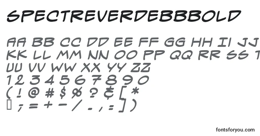 Шрифт SpectreVerdeBbBold – алфавит, цифры, специальные символы