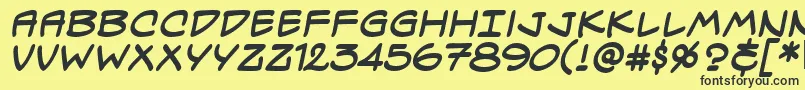 SpectreVerdeBbBold Font – Black Fonts on Yellow Background