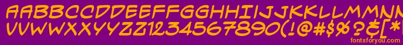 SpectreVerdeBbBold Font – Orange Fonts on Purple Background