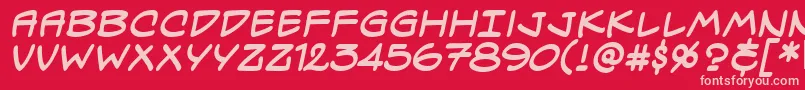 SpectreVerdeBbBold Font – Pink Fonts on Red Background