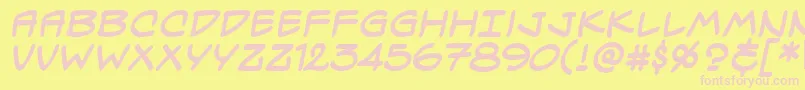 SpectreVerdeBbBold Font – Pink Fonts on Yellow Background