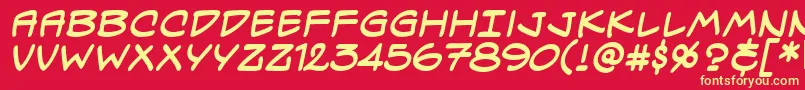 SpectreVerdeBbBold Font – Yellow Fonts on Red Background