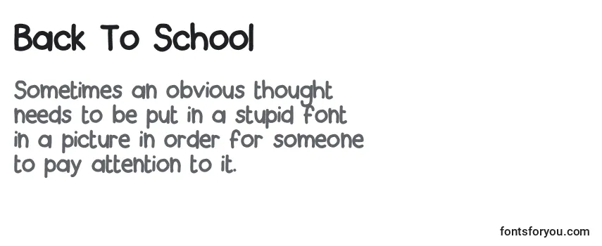 Back To School Font