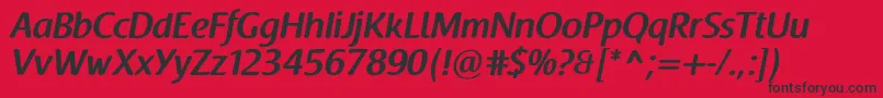 RaspoutinedemiboldTb Font – Black Fonts on Red Background