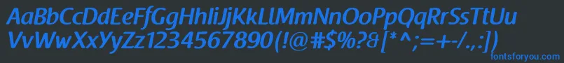 RaspoutinedemiboldTb Font – Blue Fonts on Black Background