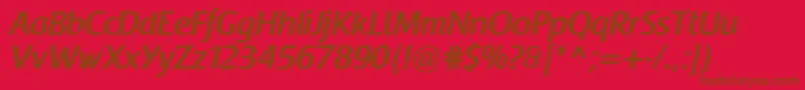 RaspoutinedemiboldTb Font – Brown Fonts on Red Background