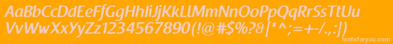 RaspoutinedemiboldTb Font – Pink Fonts on Orange Background