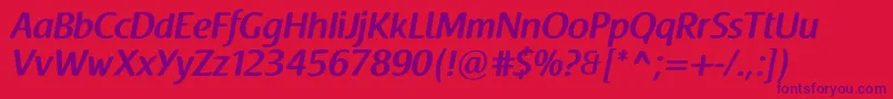 RaspoutinedemiboldTb Font – Purple Fonts on Red Background