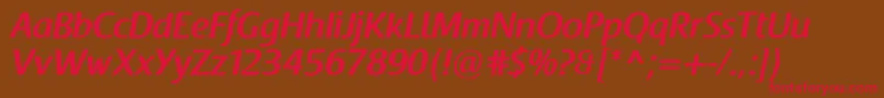 RaspoutinedemiboldTb Font – Red Fonts on Brown Background