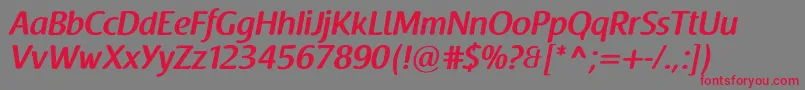 RaspoutinedemiboldTb Font – Red Fonts on Gray Background