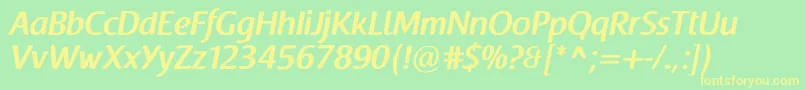 RaspoutinedemiboldTb Font – Yellow Fonts on Green Background