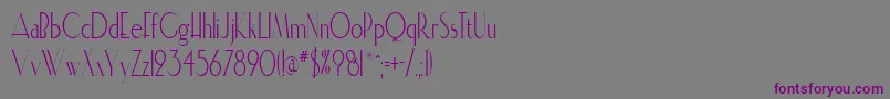 Шрифт Elisiacondensed – фиолетовые шрифты на сером фоне