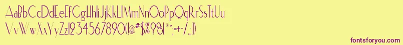 Шрифт Elisiacondensed – фиолетовые шрифты на жёлтом фоне