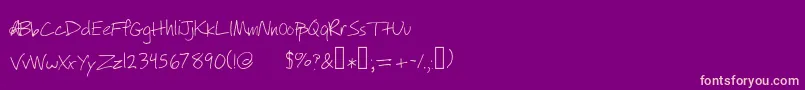 fuente Willyjhandwriting – Fuentes Rosadas Sobre Fondo Morado