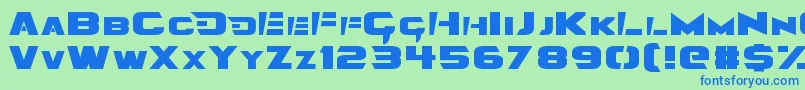 Angolmois Font – Blue Fonts on Green Background