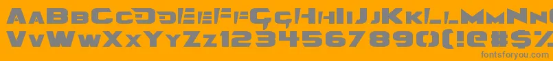 Angolmois Font – Gray Fonts on Orange Background