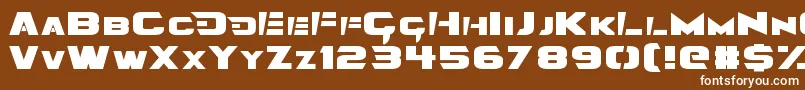 Angolmois-fontti – valkoiset fontit ruskealla taustalla