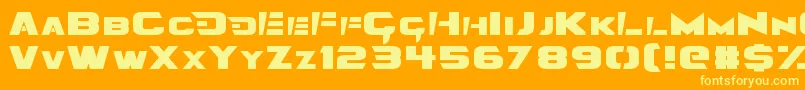 Angolmois Font – Yellow Fonts on Orange Background