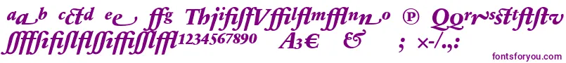 SabonnextLtExtraBoldItalicAlternate-fontti – violetit fontit valkoisella taustalla