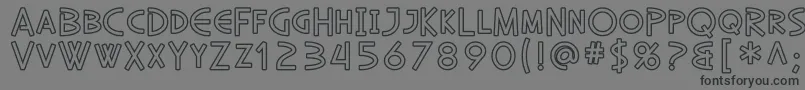 フォントSfDiegoSansOutline – 黒い文字の灰色の背景