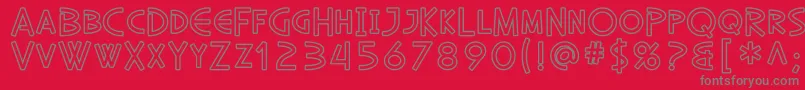 SfDiegoSansOutline Font – Gray Fonts on Red Background