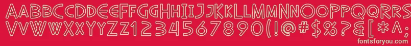 SfDiegoSansOutline Font – Green Fonts on Red Background