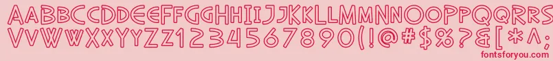 SfDiegoSansOutline Font – Red Fonts on Pink Background