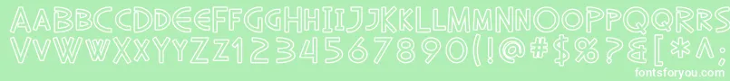 フォントSfDiegoSansOutline – 緑の背景に白い文字