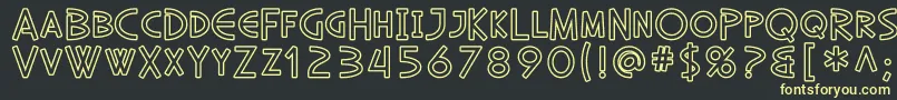 SfDiegoSansOutline Font – Yellow Fonts on Black Background