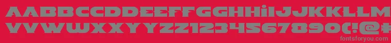 Indigodemonexpand Font – Gray Fonts on Red Background