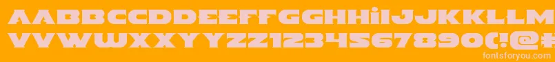 Indigodemonexpand Font – Pink Fonts on Orange Background