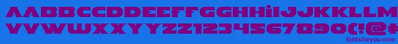 Indigodemonexpand Font – Purple Fonts on Blue Background