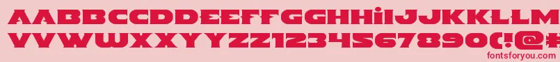 Indigodemonexpand Font – Red Fonts on Pink Background