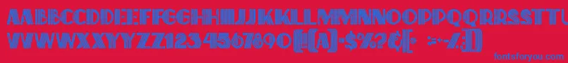 Briskinlinegrunge Font – Blue Fonts on Red Background