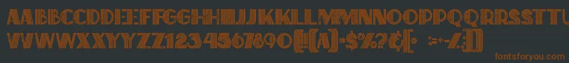 Briskinlinegrunge-Schriftart – Braune Schriften auf schwarzem Hintergrund