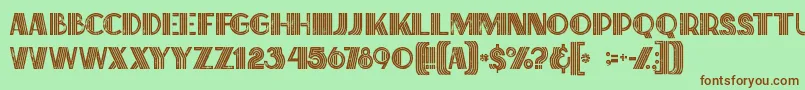 Briskinlinegrunge Font – Brown Fonts on Green Background