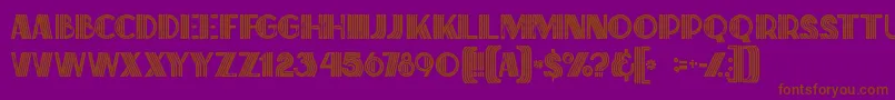 Briskinlinegrunge-Schriftart – Braune Schriften auf violettem Hintergrund