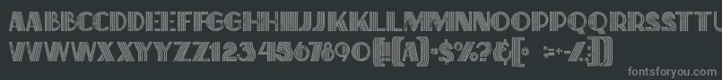 Briskinlinegrunge Font – Gray Fonts on Black Background