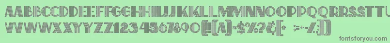 Briskinlinegrunge Font – Gray Fonts on Green Background