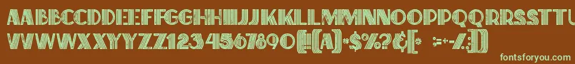 Briskinlinegrunge Font – Green Fonts on Brown Background