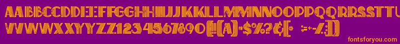 Briskinlinegrunge Font – Orange Fonts on Purple Background