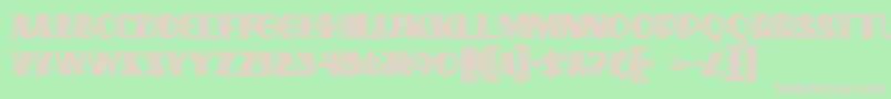 Briskinlinegrunge Font – Pink Fonts on Green Background