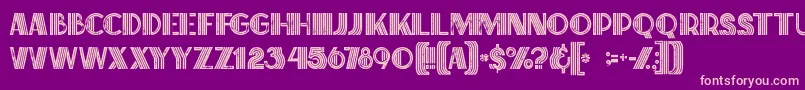 Briskinlinegrunge-Schriftart – Rosa Schriften auf violettem Hintergrund